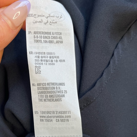 Abercrombie & Fitch Black Floral Midi Slit Dress, Spaghetti Straps - Size Medium - Picture 10 of 12